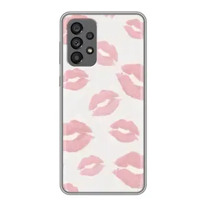 Чехол с розовым рисунком для Samsung Galaxy A73 (5G) (Розовые губы)