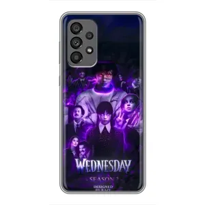 Чехол с дизайном Венздей 2 на Samsung Galaxy A73 (5G) (Фиолетовая магия Уэнздей)