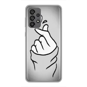 Чохол з принтом для Samsung Galaxy A73 (5G) (AlphaPrint - Знак сердечка) (Значок Love)