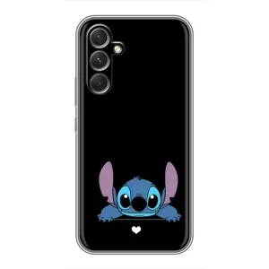 Чехол с принтом Стич на Samsung Galaxy F17 (Стич на черном)