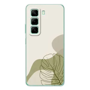 Силиконовый чехол с принтом в цветах на Samsung Galaxy F36 (Зеленая монстера дизайн)