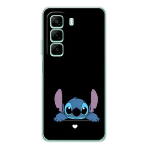 Чехол с принтом Стич на Samsung Galaxy F36 (Стич на черном)