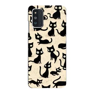 Чохол з малюнком кіт на Samsung Galaxy F52 5G (E526) (Чорні коти)