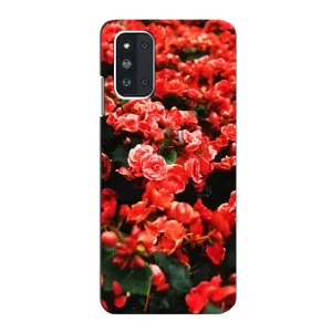 Чехлы с Цветами для Samsung Galaxy F52 5G (E526) (VPrint) (Цветы красные)