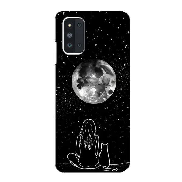 Чехол с принтом «Девушка с котом» для Samsung Galaxy F52 5G (E526) Чехол с принтом «Девушка с котом» для Samsung Galaxy F52 5G (E526)