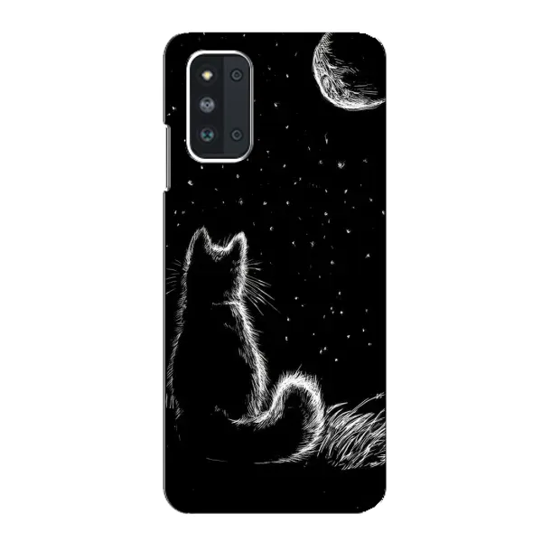 Чехол с принтом «Котик и луна» для Samsung Galaxy F52 5G (E526) Чехол с принтом «Котик и луна» для Samsung Galaxy F52 5G (E526)