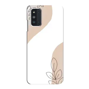 Силиконовый чехол с принтом в цветах на Samsung Galaxy F52 5G (E526) (Нюдовая веточка абстракция)