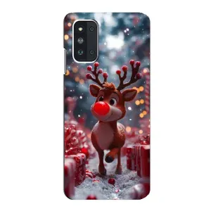 Яркий чехол для Samsung Galaxy F52 5G (E526) с Зимними Оленятами (Олень среди подарков)