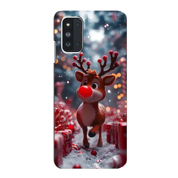 Чехол с принтом «Олень среди подарков» для Samsung Galaxy F52 5G (E526) Чехол с принтом «Олень среди подарков» для Samsung Galaxy F52 5G (E526)