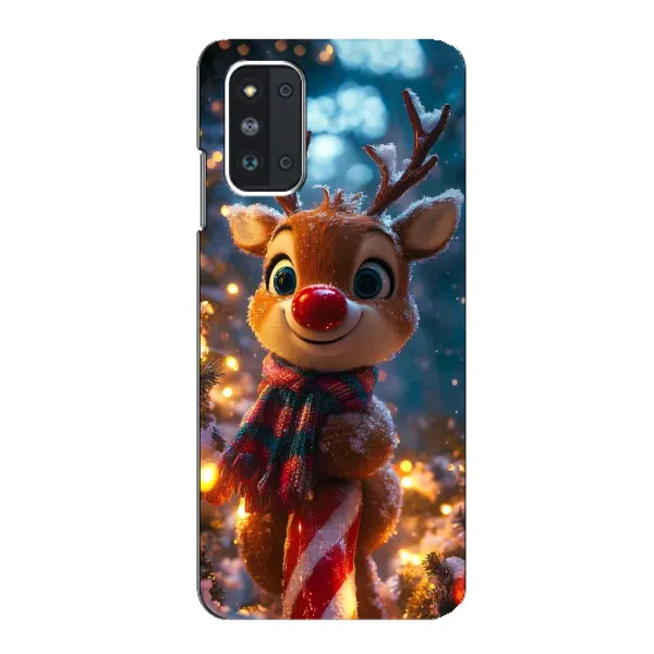 Чехол с принтом «Олень с шарфом» для Samsung Galaxy F52 5G (E526) Чехол с принтом «Олень с шарфом» для Samsung Galaxy F52 5G (E526)