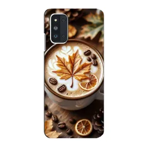 Чехол с уникальным дизайном «Осень с кофе» для Samsung Galaxy F52 5G (E526) (Пряный кофе)