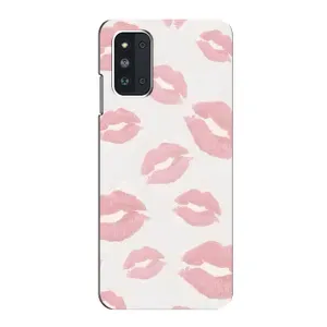 Чехол с розовым рисунком для Samsung Galaxy F52 5G (E526) (Розовые губы)
