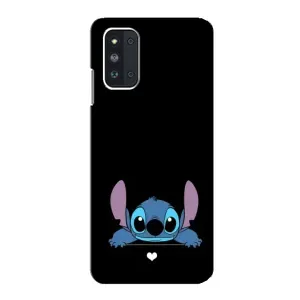 Чехол с принтом Стич на Samsung Galaxy F52 5G (E526) (Стич на черном)