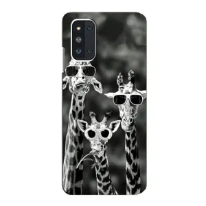 Силіконовий чохол з КАРТИНКАМИ літо для Samsung Galaxy F52 5G (E526) (AlphaPrint) (Жирафи в окулярах)