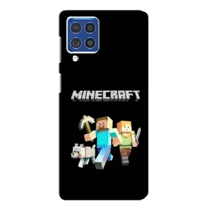 Чехол Майнкрафт на Samsung Galaxy F62 (AlphaPrint) Minecraft (герои Minecraft)