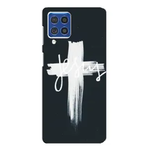 Чехол для Samsung Galaxy F62 (AlphaPrint) - (Христианские) (Иисус)