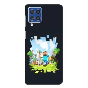 Чехол Майнкрафт на Samsung Galaxy F62 (AlphaPrint) Minecraft (персонажи Minecraft)