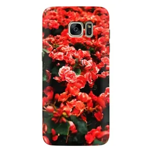 Чехлы с Цветами для Samsung Galaxy S7 Еdge / G935 (VPrint) (Цветы красные)