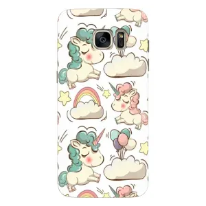 Чехол для Самсунг С7 Едж, Г935 - (Единорожки - Новинки) (AlphaPrint) (Единорожки)
