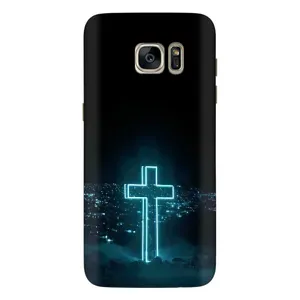 Чехол для Samsung Galaxy S7 Еdge / G935 (AlphaPrint) - (Христианские) (Крест и город)