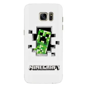 Чехол Майнкрафт на Samsung Galaxy S7 Еdge / G935 (AlphaPrint) Minecraft (крипер Майнкрафт)
