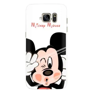 Эксклюзивный чехол для Samsung Galaxy S7 Еdge / G935 (AlphaPrint - Мультяшные) (Маус Микки)