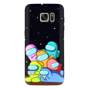 Чохли Амонг Ас для Samsung Galaxy S7 Еdge / G935 (AlphaPrint) (Скіни в космосі)