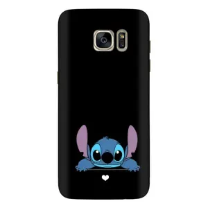 Чехол с принтом Стич на Samsung Galaxy S7 Edge (G935) (Стич на черном)