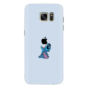 Чехол с принтом Стич на Samsung Galaxy S7 Edge (G935) (Stitch apple)