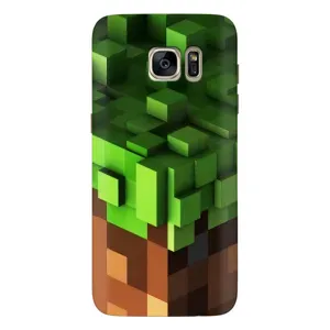 Чехол Майнкрафт на Samsung Galaxy S7 Еdge / G935 (AlphaPrint) Minecraft (текстура Майнкрафт)
