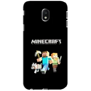 Чехол Майнкрафт на Samsung Galaxy J3 2017 (J330FN европейская версия) (AlphaPrint) Minecraft (герои Minecraft)