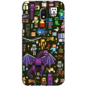 Чехол Майнкрафт на Samsung Galaxy J3 2017 (J330FN европейская версия) (AlphaPrint) Minecraft (Коллаж Майнкрафт)