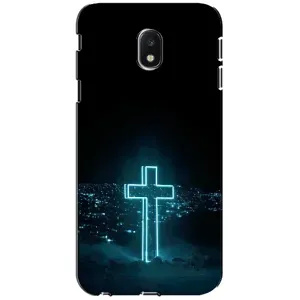 Чехол для Samsung Galaxy J3 2017 (J330FN европейская версия) (AlphaPrint) - (Христианские) (Крест и город)