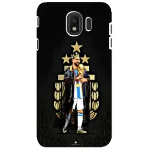 Чехлы для Samsung Galaxy J4 2018, SM-J400F (Leo чемпион) (AlphaPrint) (Месси Король)