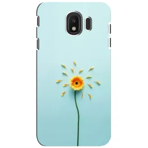 Чехлы с Цветами для Samsung Galaxy J4 2018, SM-J400F (VPrint) (Желтый цветок)