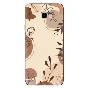 Чехол с цветочным принтом на Самсунг Ж4+, Ж4 Плюс (Коричневые цветы)