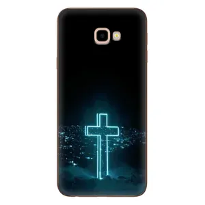 Чехол для Samsung Galaxy J4+, J4 Plus, J415 (AlphaPrint) - (Христианские) (Крест и город)