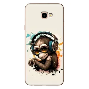 Чохол з Мавпами Samsung Galaxy J4+, J4 Plus, J415 - (AlphaPrint) (Макака в навушниках)