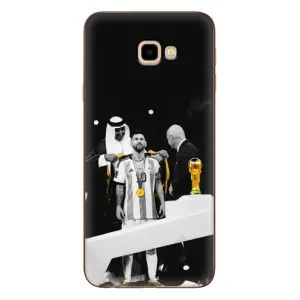 Чехлы для Samsung Galaxy J4+, J4 Plus, J415 (Leo чемпион) (AlphaPrint) (Месси в накидке)
