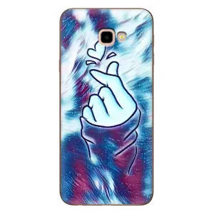 Чохол з принтом для Samsung Galaxy J4+, J4 Plus, J415 (AlphaPrint - Знак сердечка) (Радужне серце)