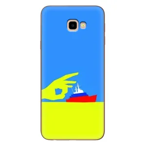 Чехол с принтом (Русский корабль...) для Самсунг J4+, J4 Плюс (AlphaPrint) (Щелбан кораблю)
