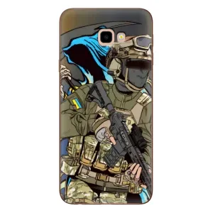 Чехлы с картинкой ЗСУ для Samsung Galaxy J4+, J4 Plus, J415 (AlphaPrint) (Воїн ЗСУ)
