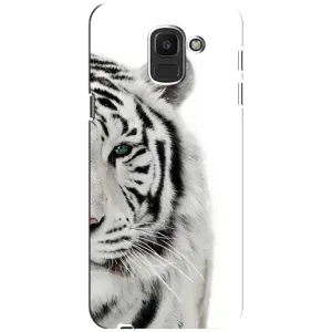Чехлы с картинками животных Samsung Galaxy J6 2018, J600F (Белый Тигр)