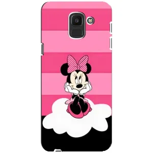 Эксклюзивный чехол для Samsung Galaxy J6 2018, J600F (AlphaPrint - Мультяшные) (Девочка Maus)