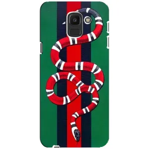Чехлы ГУЧЧИ для Самсунг Дж6 2018 (AlphaPrint) (Gucci змия)
