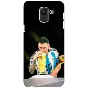 Чехлы для Samsung Galaxy J6 2018, J600F (Leo чемпион) (AlphaPrint) (Кубок Месси)