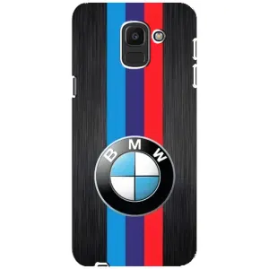 Чехол для Самсунг Дж6 2018 - с принтом БМВ (AlphaPrint) (Лого BMW)