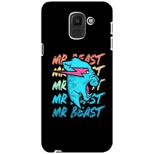 Чехлы Мистер Бист для Самсунг Дж6 2018 (logo Mr beast)