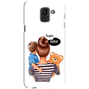 Чохол з друком для Samsung Galaxy J6 2018, J600F - (Мама з дитинкою) (AlphaPrint) (Мама з синочком)