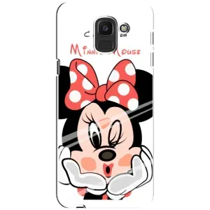 Эксклюзивный чехол для Samsung Galaxy J6 2018, J600F (AlphaPrint - Мультяшные) (Маус Минни)